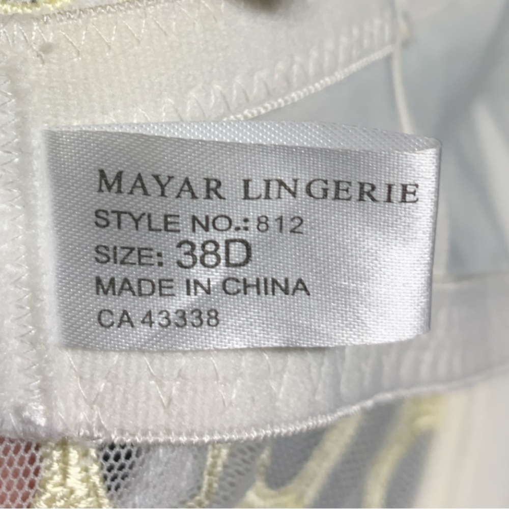 * NEW* Mayar Lingerie Beige. Lace Bra Size 38D - Picture 5 of 9